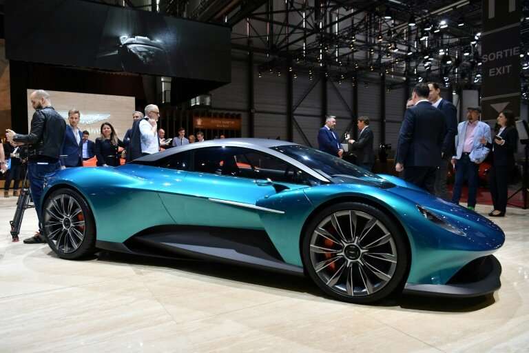 The Aston Martin Vanquish Vision Concept car cuts a dash at the Geneva Motor Show which runs until March 17