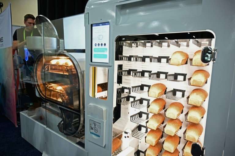 The BreadBot—a fully automated bread-making machine that mixes, kneads, proofs, bakes and sells bread like a vending machine is 