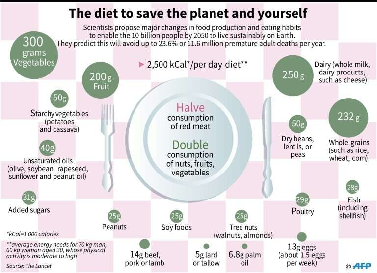 The diet to save the planet and yourself, according the Lancet medical journal