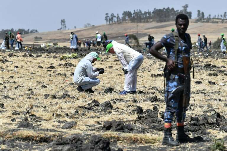The Ethiopian Airlines plane plunged to the ground near Addis Ababa shortly after takeoff