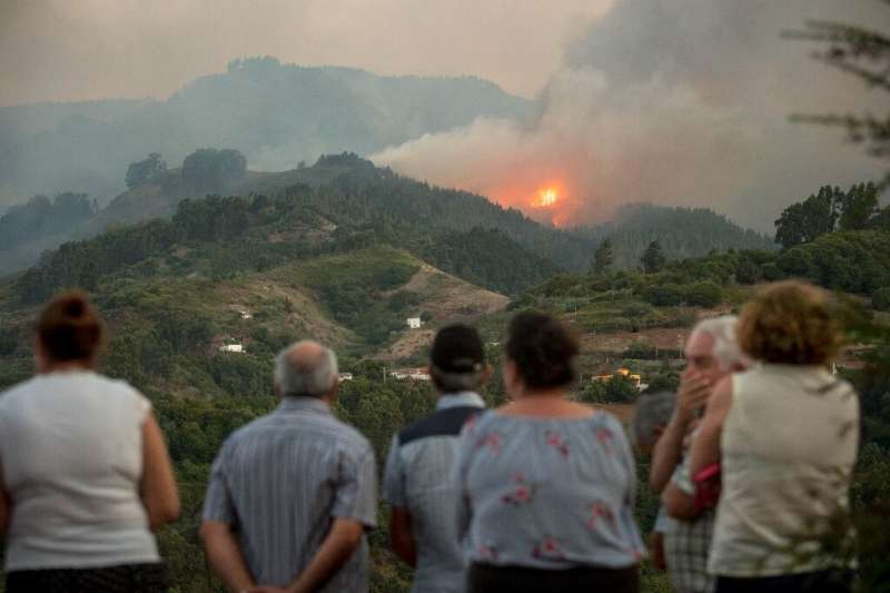 The fire has forced the evacuation of several villages