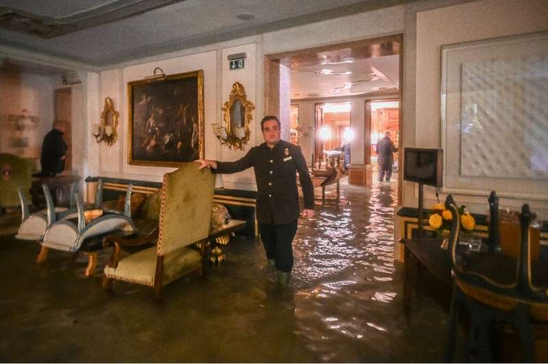 The Gritti Palace hotel was among the buildings hit by the 'Alta Acqua'