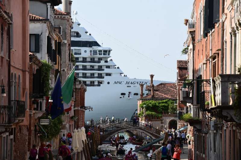 The latest cruise ships tower over Venice