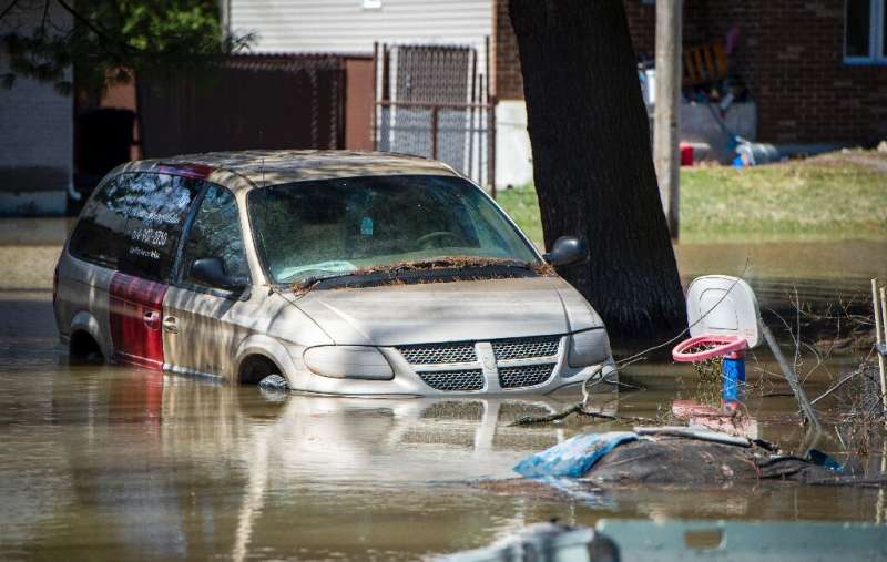 The Montreal suburb of Sainte-Marthe-sur-le-Lac, Quebec province, was the hardest-hit area in the late April flooding in Canada