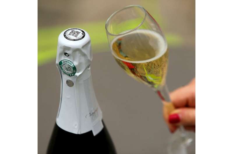 The QR code on the foil of the bottle helps champagne makers battle counterfeiters and provides a link to customers