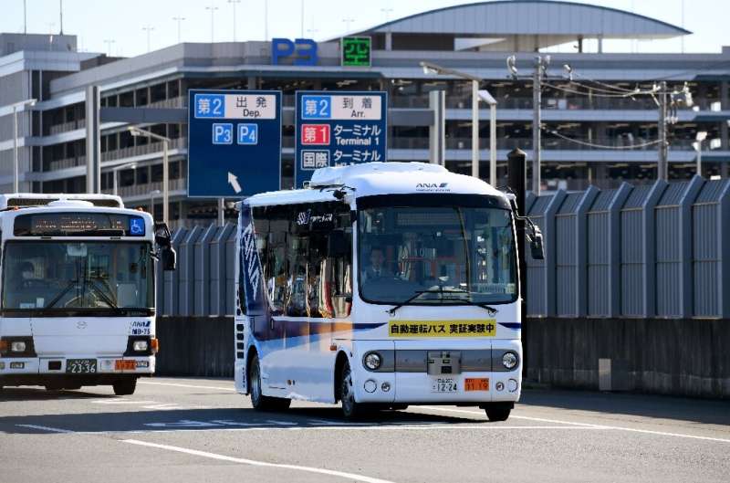 Tokyo's Haneda airport held a 10-day experiment in January with a self-driving prototype minibus