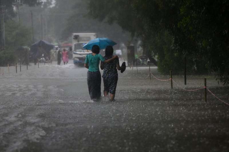 Torrential rain in Myanmar's Bago Region has displaced tens of thousands of people