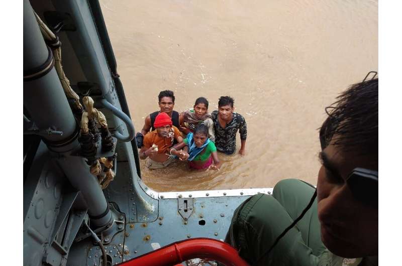 Troops from India's army, navy and air force have been roped in for ongoing flood relief operations