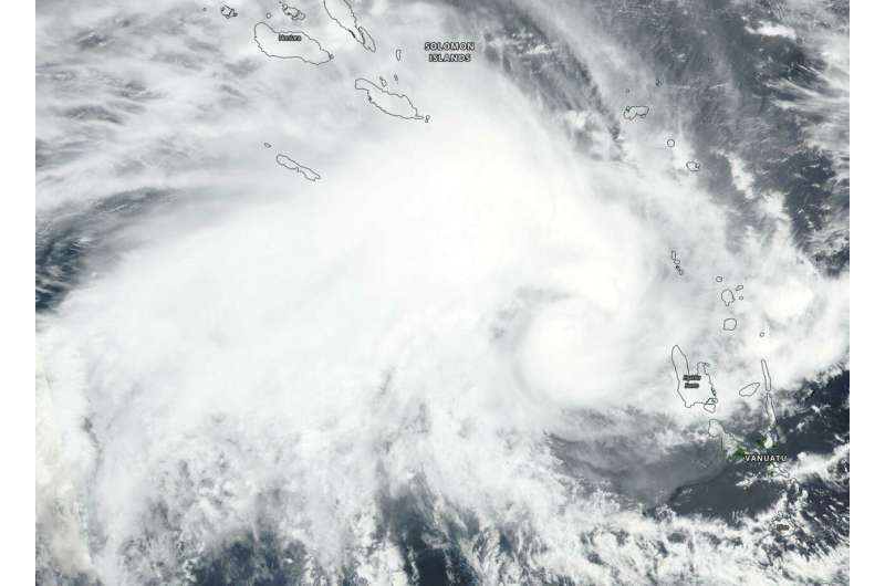 Tropical Cyclone Oma threatens Vanuatu, seen by NASA-NOAA's Suomi NPP satellite