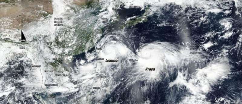 Typhoon Krosa follows leader Supertyphoon Lekima