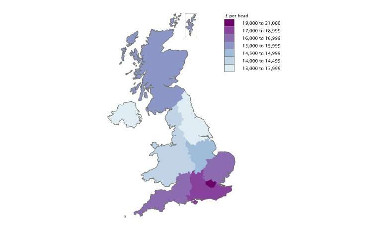 UK has higher level of regional inequality than any other large wealthy country