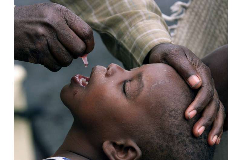 UN says 1st local polio case found in Zambia since 1995