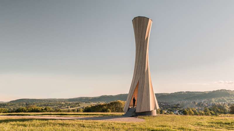 Urbach Tower offers view of self-shaping architecture
