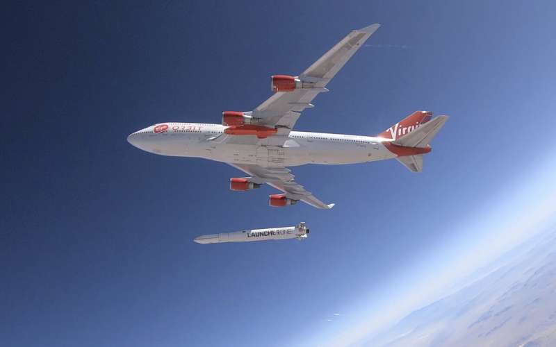 Virgin Orbit conducts drop-test of rocket from Boeing 747