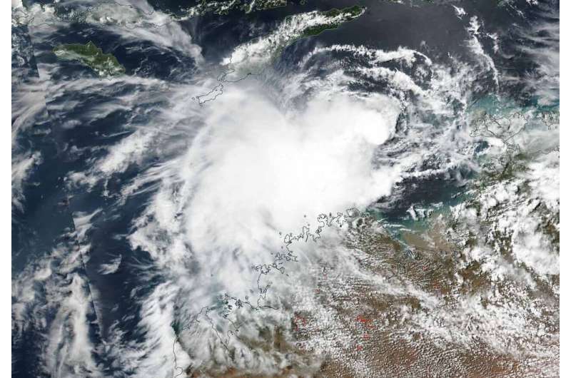 Warnings up in Western Australia as Suomi NPP satellite views Tropical Cyclone 23S