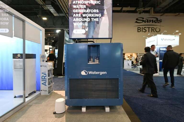 Watergen's GEN-350 machine, which extracts potable water from the air, is seen at the Consumer Electronics Show in Las Vegas