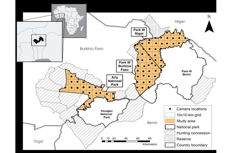West African camera survey details human pressures on mammals in protected areas