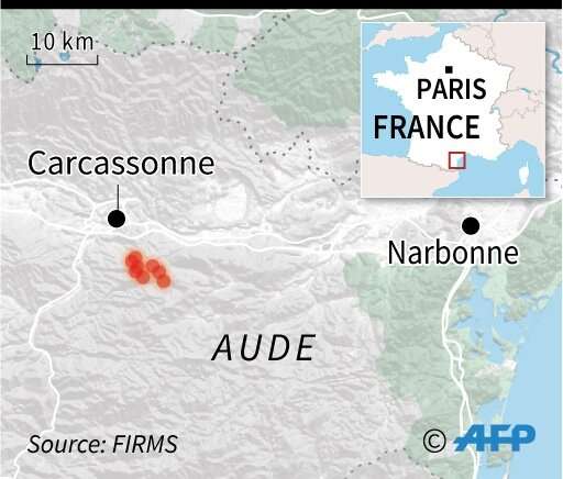 Wildfire in southern France