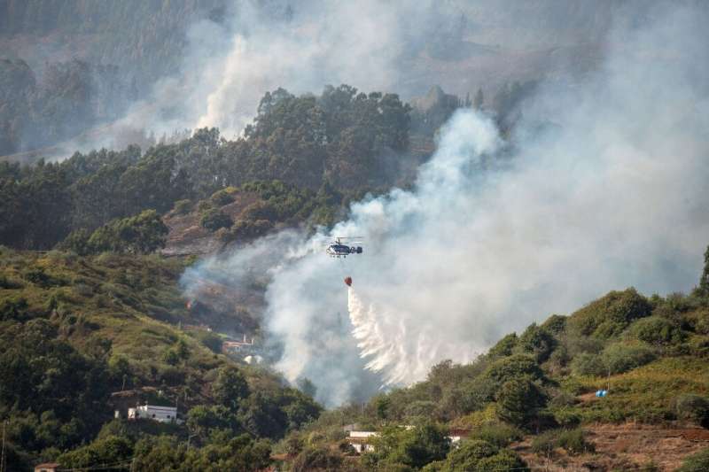 Wildfires are raging out of control on the Spanish holiday island of Gran Canaria