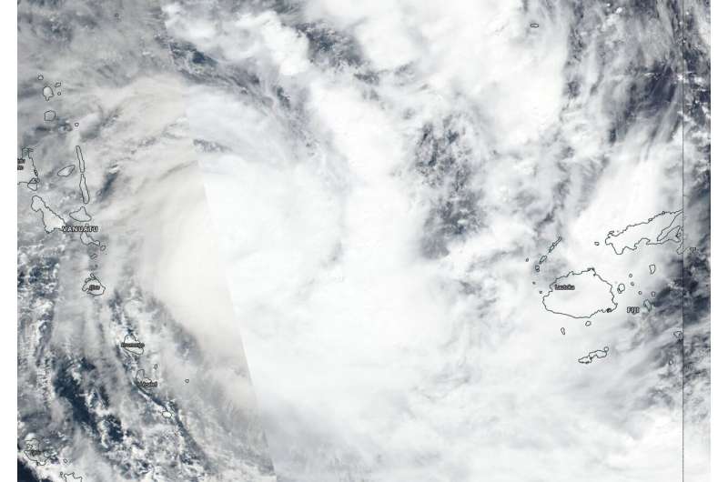 NASA finds Tropical Cyclone Harold between Vanuatu and Fiji