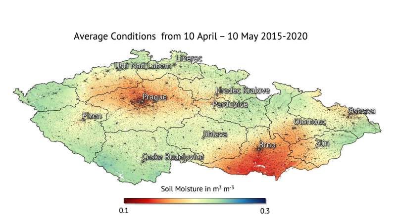 Czech Republic drought visible from space