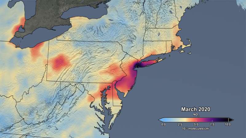 Data shows 30 percent drop in air pollution over northeast U.S.