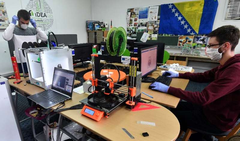 Five 3D printers are running around the clock  at Zenica's Faculty of Engineering and Technology