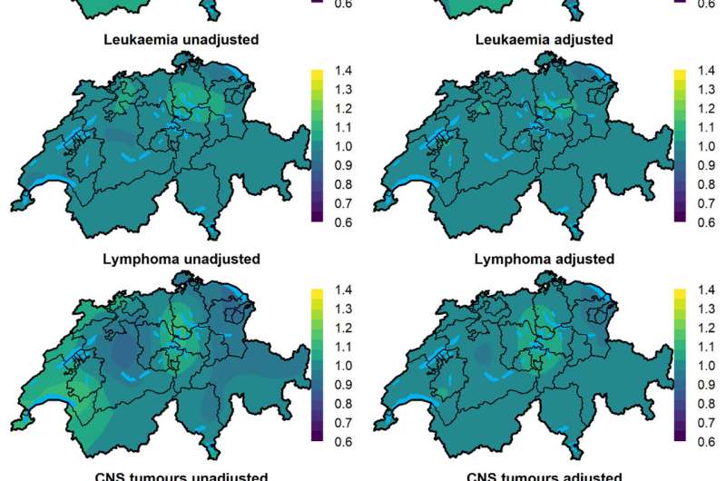 Geography of childhood cancer in Switzerland studied