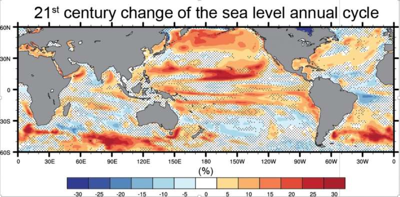Larger variability in sea level expected as Earth warms