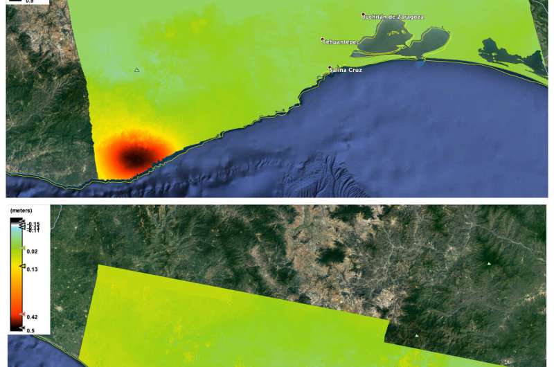 Mapping the Oaxaca earthquake from space
