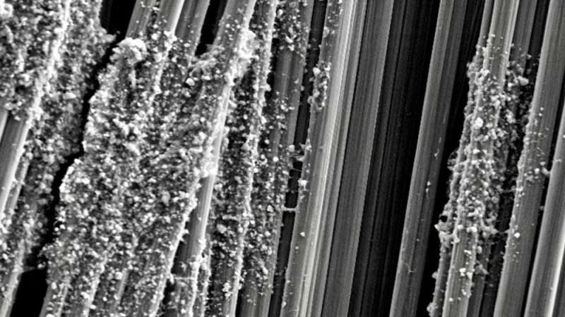 Nanocrystals from recycled wood waste make carbon-fiber composites tougher