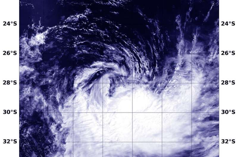 NASA finds wind shear affecting tropical cyclone Uesi