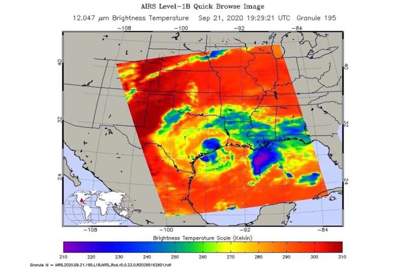 NASA imagery reveals strongest areas of Tropical Storm Beta