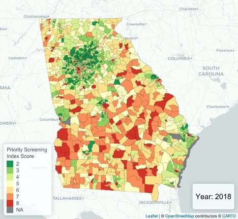 New lead screening method zooms in on highest-risk areas in Georgia