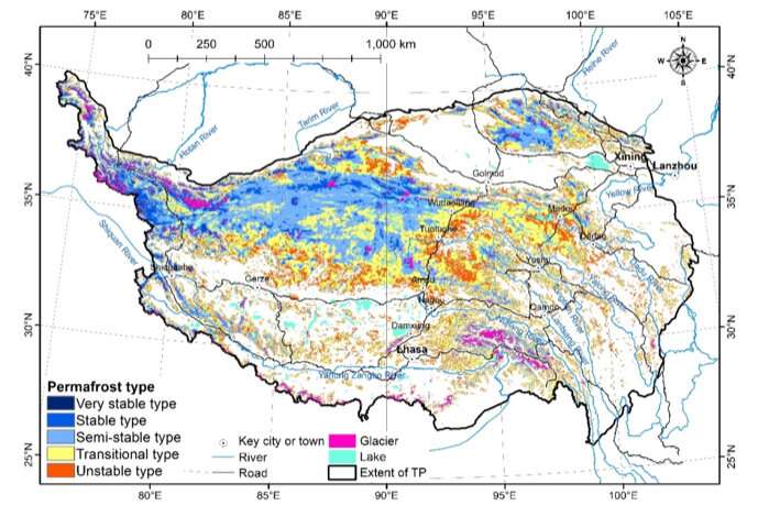 New permafrost thermal stability map better describes the permafrost on the Tibetan Plateau