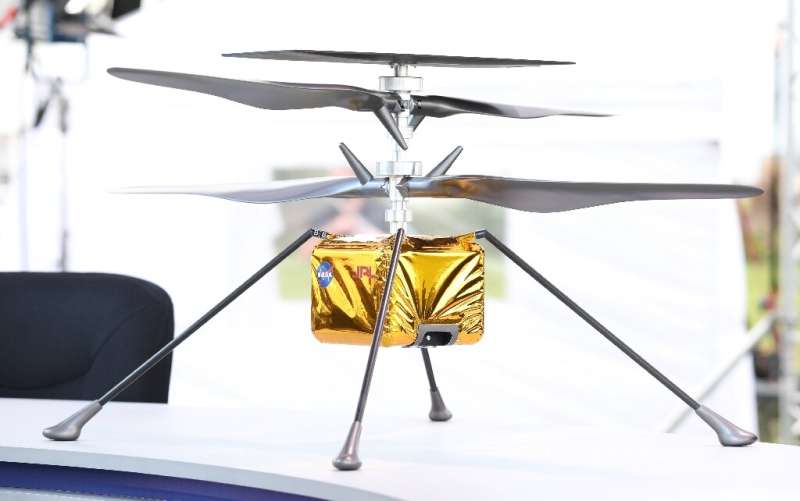 Once on the surface, NASA will deploy the Ingenuity Mars Helicopter—a little 1.8 kilogram (four pound) aircraft that will attemp