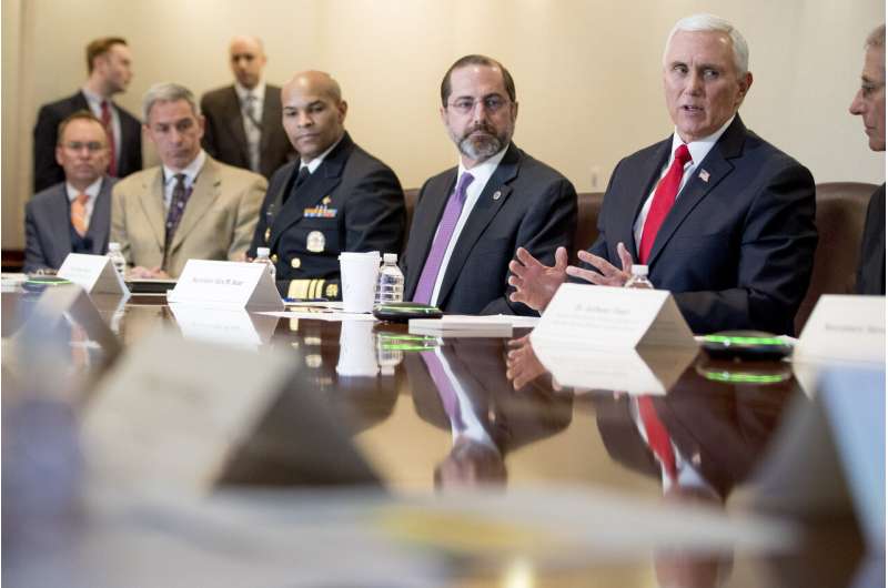 Pence tries to project calm as virus response coordinator
