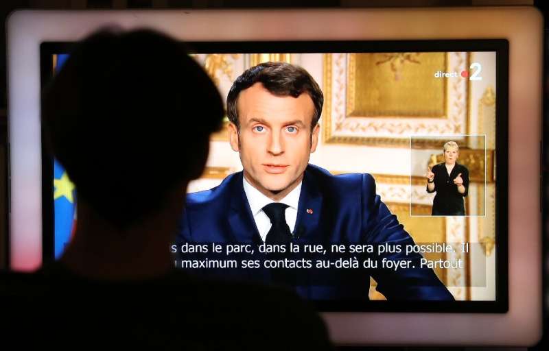 President Emmanuel Macron ordered the French to stay at home for 15 days, banning all non-essential trips or social contacts and