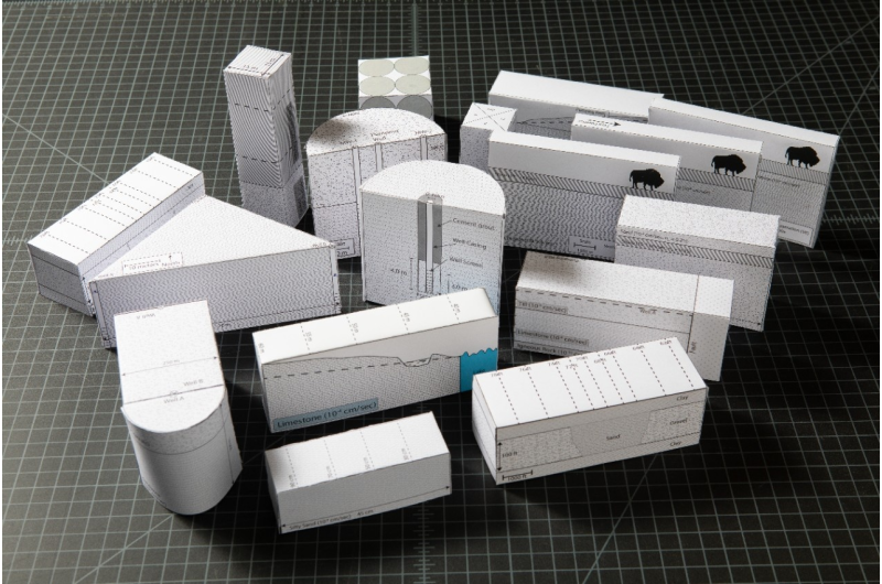 To help students think in 3D, a geologist turns to paper model making