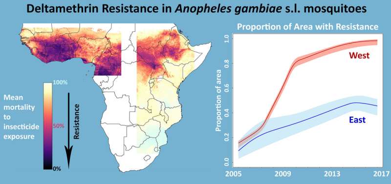 Tracking the spread of mosquito insecticide resistance across Africa
