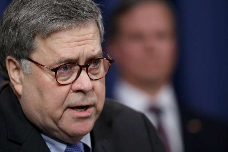 US Attorney General Bill Barr says the United States should consider taking a &quot;controlling share&quot; of Nokia and/or Eric