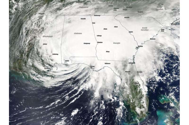 NASA analyzes rainfall and rainmaking capability in Hurricane Sally