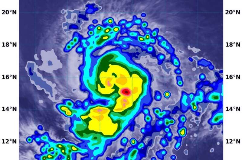 NASA finds heavy rainfall ringing major Hurricane Maria's eye