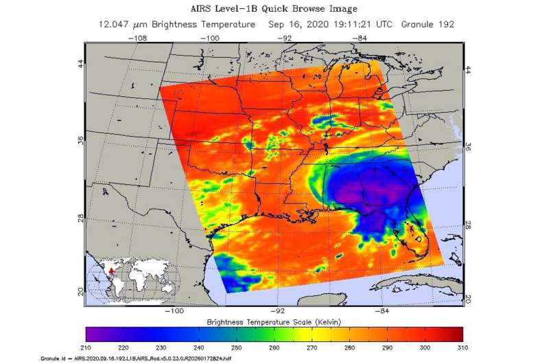 NASA analyzes rainfall and rainmaking capability in Hurricane Sally