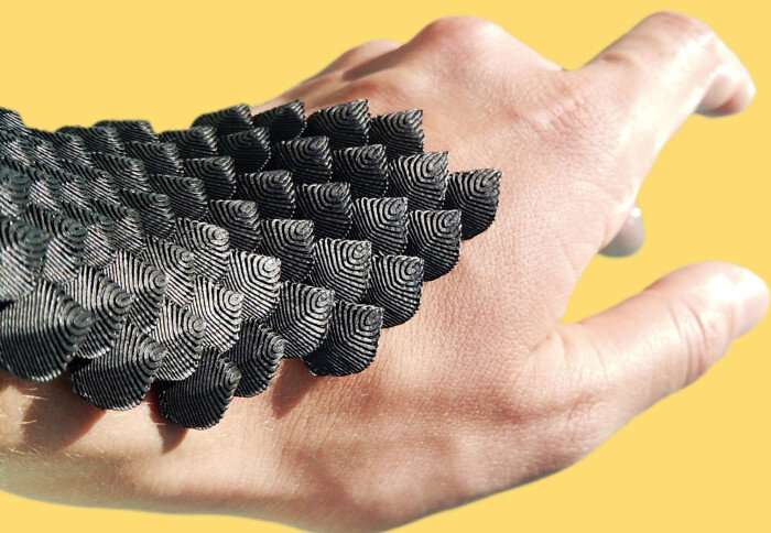 Next-generation cast inspired by animal scales could protect against injuries