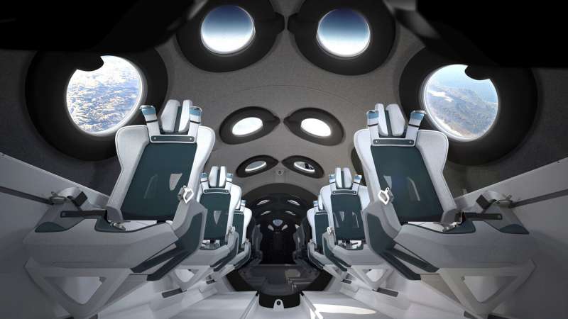 Virgin Galactic shows off passenger spaceship cabin interior