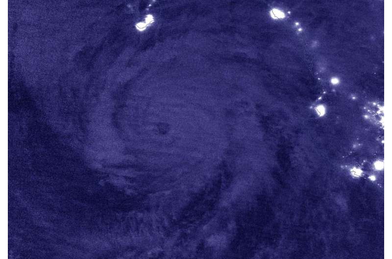 NASA-NOAA satellite provides overnight watch on hurricane Genevieve