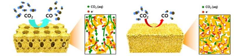 3-D hierarchically porous nanostructured catalyst helps efficiently reduce CO2