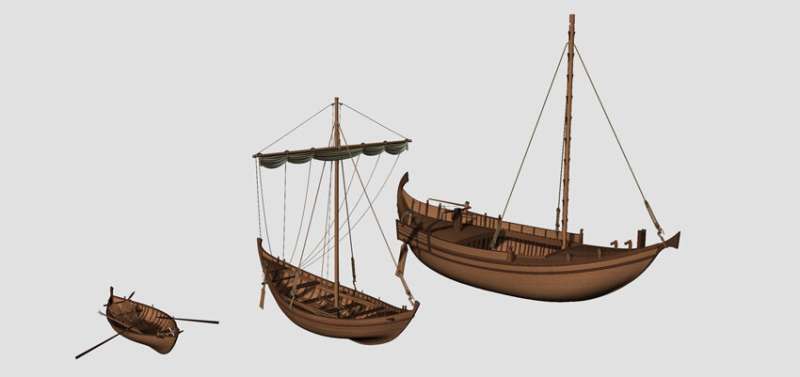 3D reconstructions of boats from the ancient port of Rome