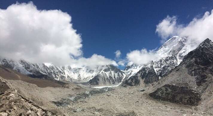 Everest region glaciers thinning at high altitudes